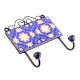 Navy Blue And Yellow Sunflower Ceramic Tiles Hooks